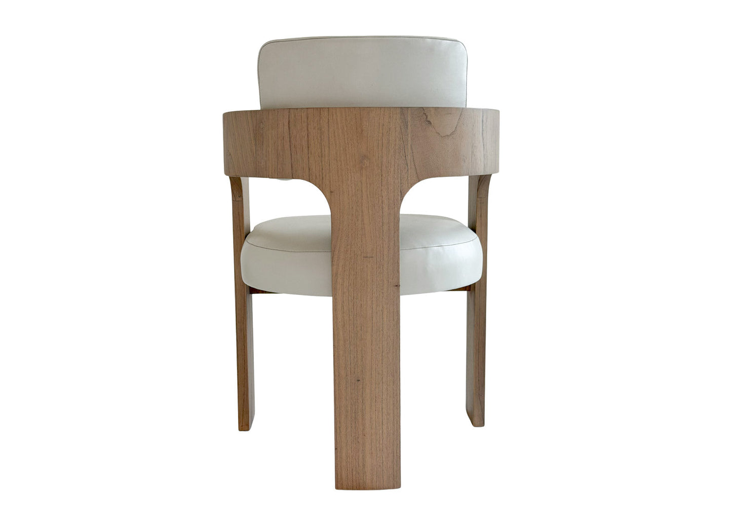 Selene Dining Chair | Sculptural Three-Legged Wood Frame, Light Gray Ash, Modern Architectural Design