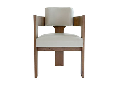 Selene Dining Chair | Sculptural Three-Legged Wood Frame, Light Gray Ash, Modern Architectural Design