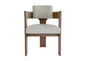 Selene Dining Chair | Sculptural Three-Legged Wood Frame, Light Gray Ash, Modern Architectural Design