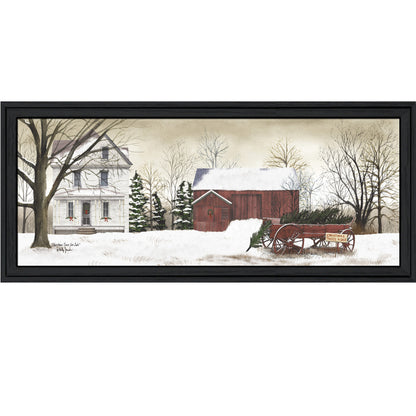 "Christmas Trees for Sale" Framed Wall Art by Billy Jacobs | Farmhouse Holiday Print — Ready to Hang, Living Room & Bedroom Decor