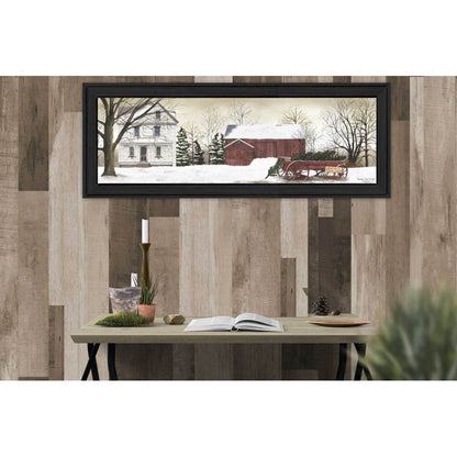 "Christmas Trees for Sale" Framed Wall Art by Billy Jacobs | Farmhouse Holiday Print — Ready to Hang, Living Room & Bedroom Decor