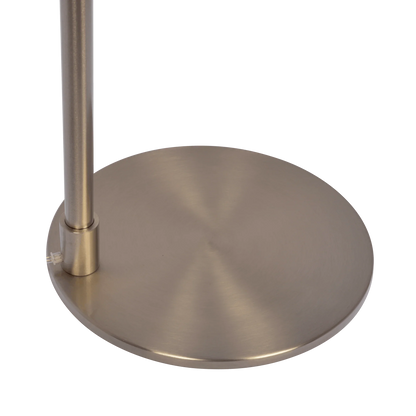 Floor Lamp – Brushed Nickel Finish, White Linen Shade & Rotary Switch | Modern Living Room & Bedroom