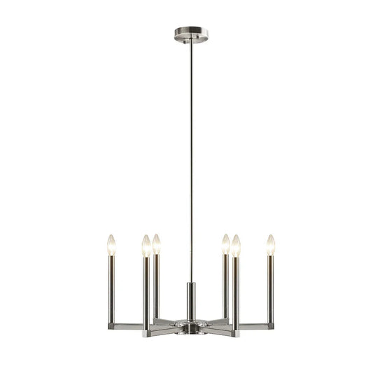 6-Light Contemporary Classic Candelabra Styled Chandelier - okeli lights