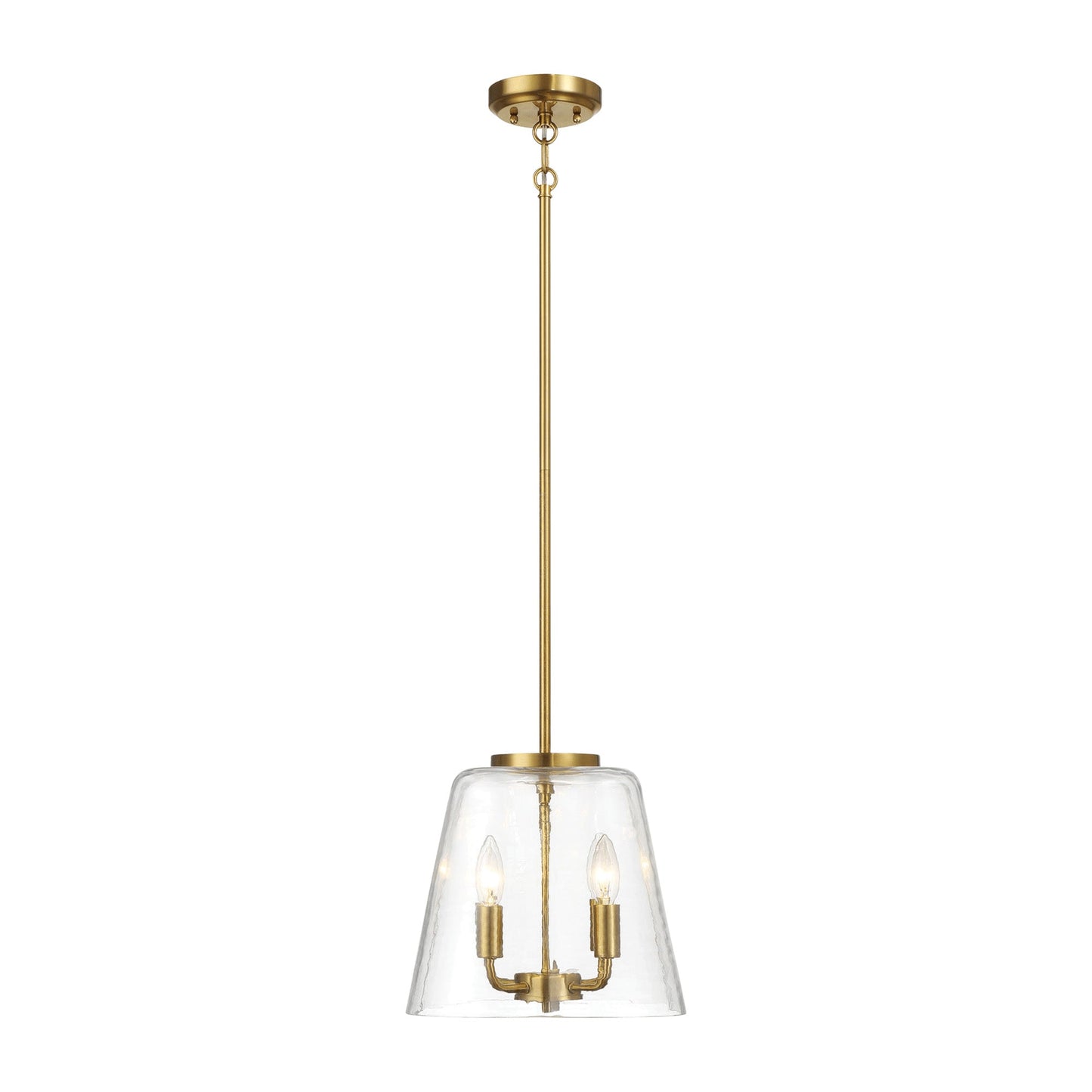 Candle Lights Pendant With Clear Glass Satin Brass 4-light - okeli lights