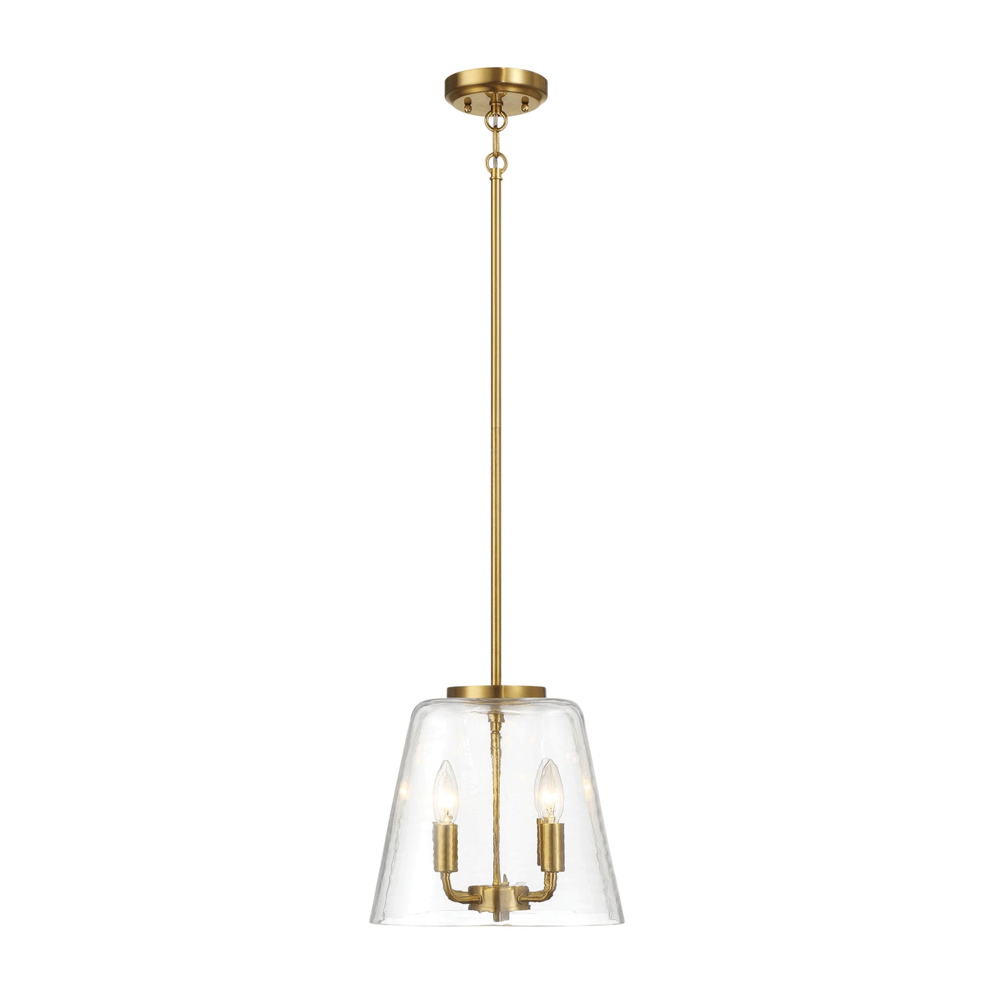 Candle Lights Pendant With Clear Glass Satin Brass 4-light - okeli lights