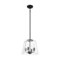 Candle Lights Pendant With Clear Glass Black Finish 4-light - okeli lights