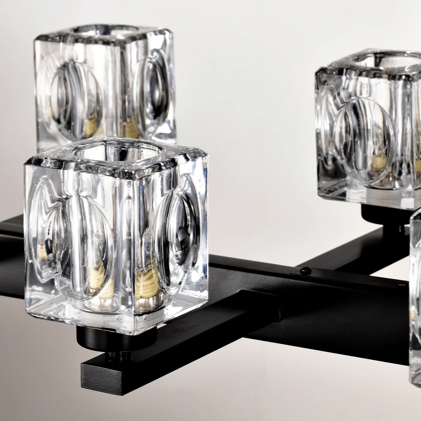 10-Light Black Linear Crystal Chandelier | Farmhouse Modern Pendant Light for Dining Room, Kitchen Island & Living Room — 35.67" Wide