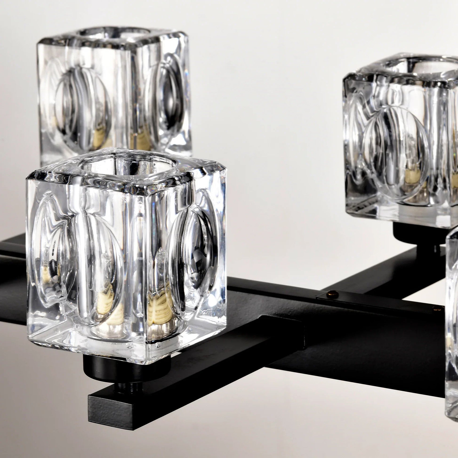 10-Light Black Linear Crystal Chandelier | Farmhouse Modern Pendant Light for Dining Room, Kitchen Island & Living Room — 35.67" Wide