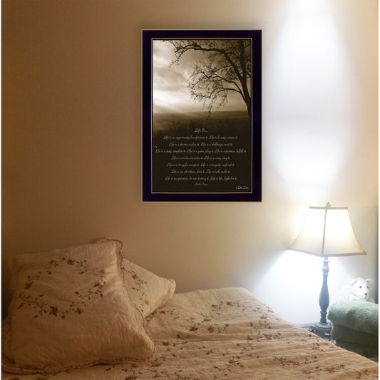 "Life Is" Framed Wall Art | Inspirational Quote Print, Black Frame