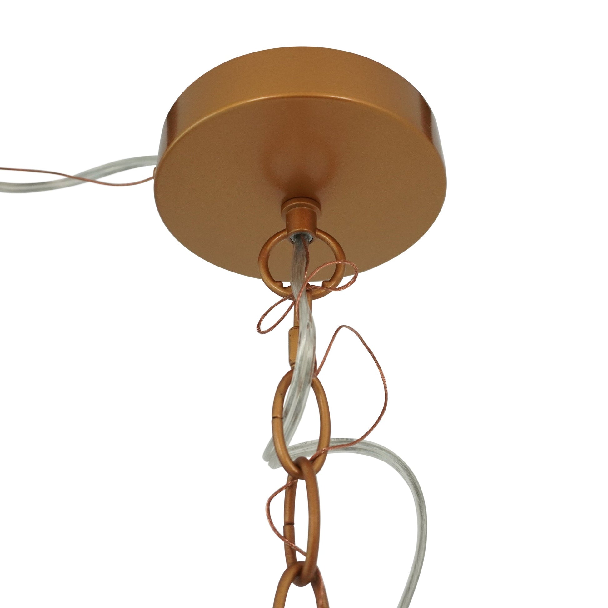 3-Light Globe Pendant Lamp – Coarse Gold Metal Frame & Clear Glass Shades | Hardwired Ceiling Light