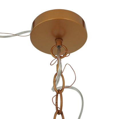 3-Light Globe Pendant Lamp – Coarse Gold Metal Frame & Clear Glass Shades | Hardwired Ceiling Light