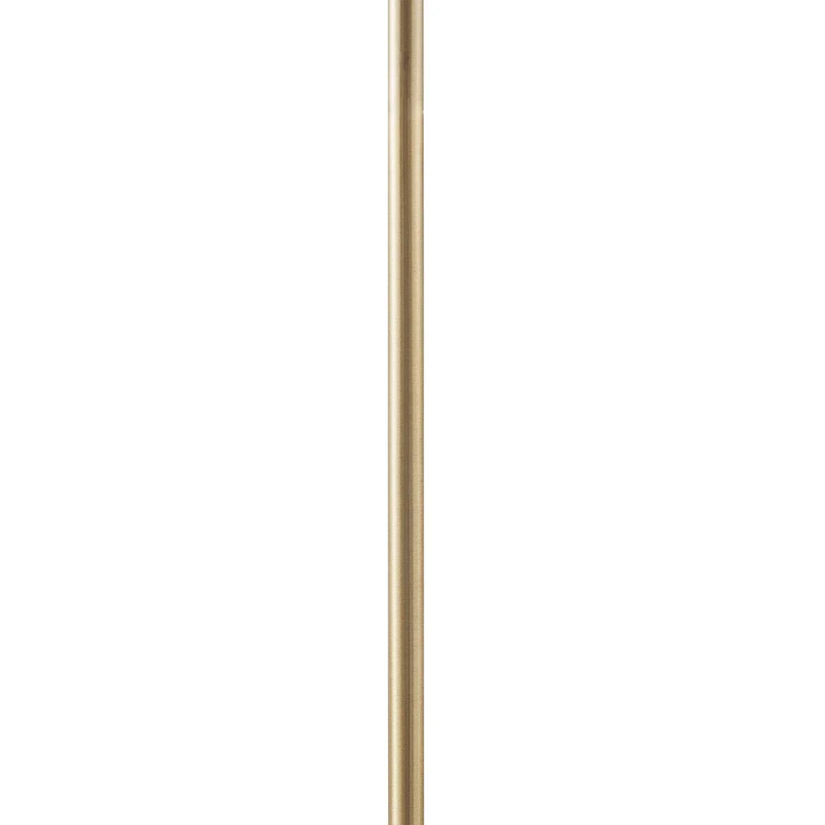 Arched Floor Lamp – Angular Gold Metal Stand & White Linen Drum Shade | LED Bulb Included