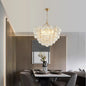 20" Gold Pendant Chandelier with Threaded Clear Glass Globe | 3-Light Adjustable Height Ceiling Light — Living Room, Dining Room & Kitchen