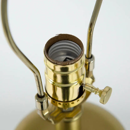 Table Lamp – Gold Aluminum Disc Body, Black Drum Shade & Square Pedestal Base | Contemporary Bedside & Desk Lamp