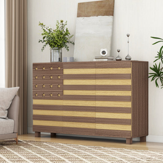 55" Hand-Carved Buffet Sideboard Cabinet | 2 Drawers & 3 Doors | Coffee Bar Console