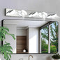 LED Vanity Light Fixture | 3/4/5/6/7-Light Chrome Bathroom Wall Sconce with 360° Rotatable Heads & Frosted Acrylic Shade — Dimmable, 36W 5-light