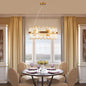 23.6" Modern K9 Crystal Chandelier | Built-In LED, 3 Color Temperatures, App & Remote Control — Gold, Dining Room & Living Room
