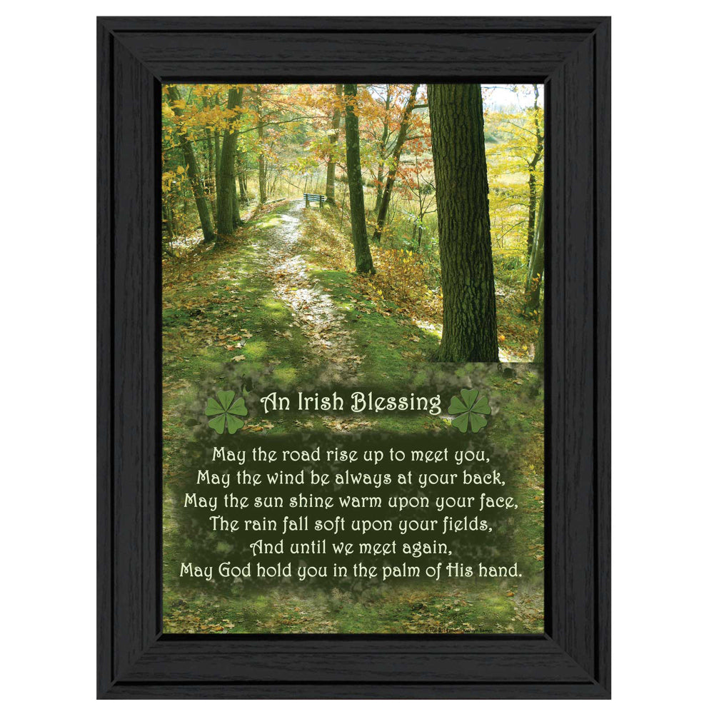 "Irish Blessing" Framed Wall Art | Inspirational Quote Print, Black Frame