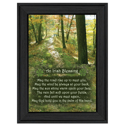 "Irish Blessing" Framed Wall Art | Inspirational Quote Print, Black Frame