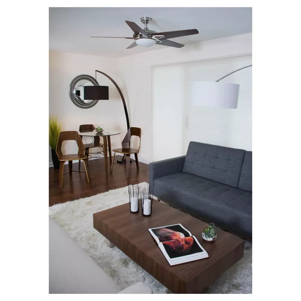 Mid-Century Modern Floor Lamp – Arched Walnut Wood Frame, Marble Base & Linen Drum Shade