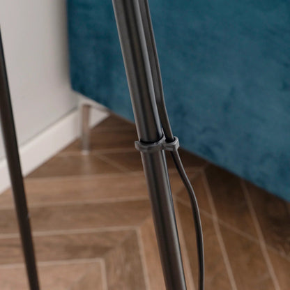 Modern Tripod Floor Lamp – Steel Frame, Fabric Shade & E26 Base | Reading & Living Room Standing Lamp