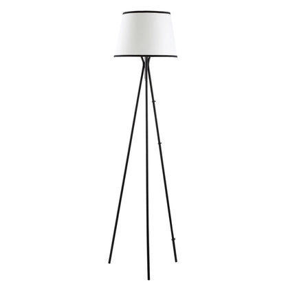 Modern Tripod Floor Lamp – Steel Frame, Fabric Shade & E26 Base | Reading & Living Room Standing Lamp