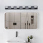 LED Vanity Light Fixture | 3/4/5/6/7-Light Dimmable Bathroom Wall Sconce with Acrylic Shade — Matte Black, 6000K, 42W 6-light