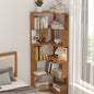 6-Tier L-Shaped Corner Bookshelf | Freestanding Wood Display Shelf with Anti-Drop Panels & Anti-Tip Device — 5 Colors Oak