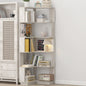 6-Tier L-Shaped Corner Bookshelf | Freestanding Wood Display Shelf with Anti-Drop Panels & Anti-Tip Device — 5 Colors Gray