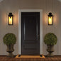 Outdoor Wall Lanterns (2-Pack) – Black Aluminum Frame, Clear Glass & Auto Dusk-to-Dawn Sensor | Weatherproof Wall Sconces