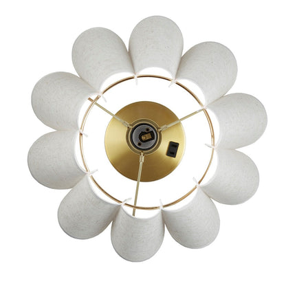 Dimmable Touch Table Lamp – Gold Base, Pleated Tapered Shade & Built-In Power Outlet | Accent Bedside Lamp