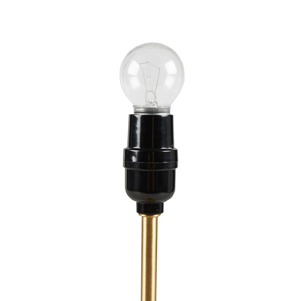 Dimmable Touch Table Lamp – Gold Base, Pleated Tapered Shade & Built-In Power Outlet | Accent Bedside Lamp