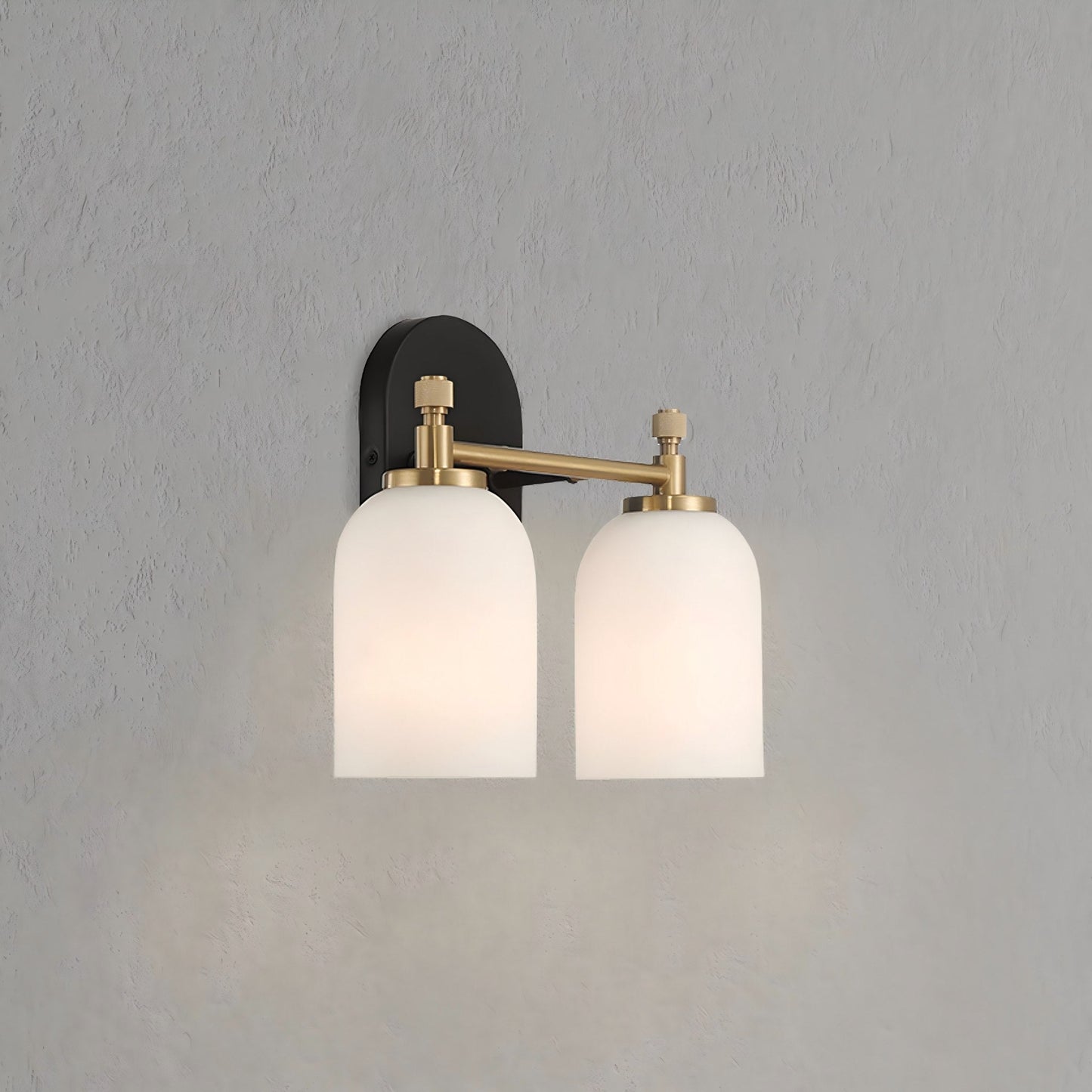 Traditional Vanity Light over Bathroom Mirror | 2/3-Light Wall Sconce with White Frosted Glass — 2 Sizes Available