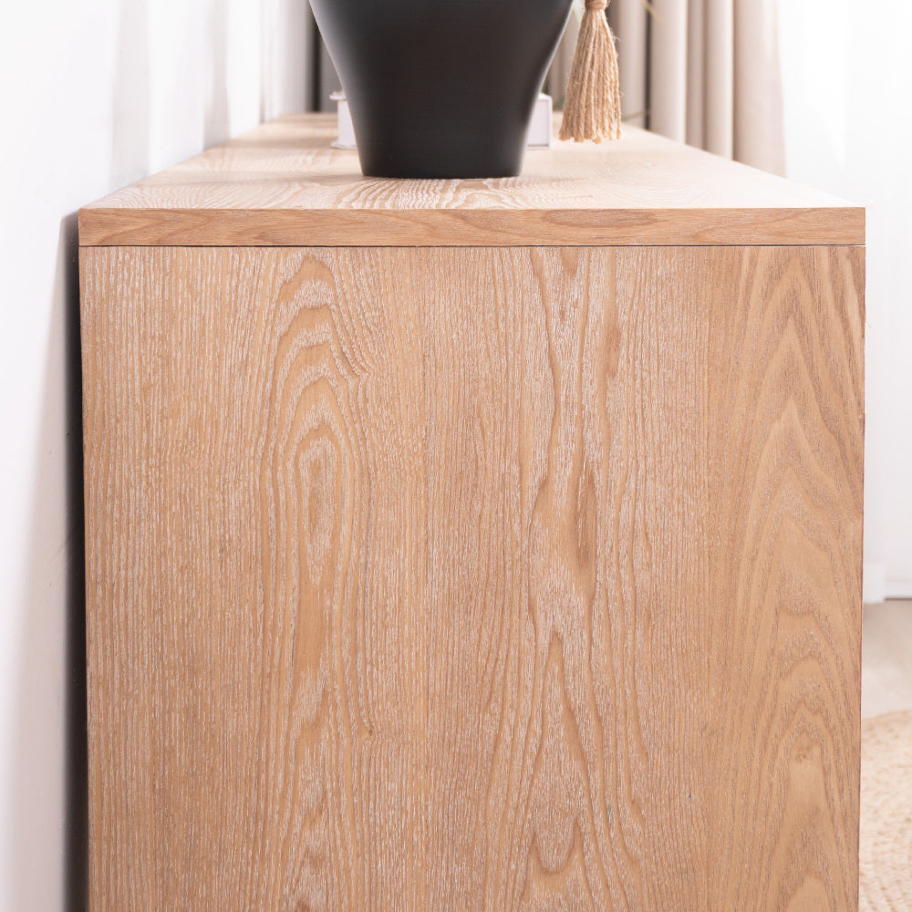 Rustic Console Table with Natural Log Accents | 62" Narrow Entryway & Sofa Table Modern Farmhouse Style