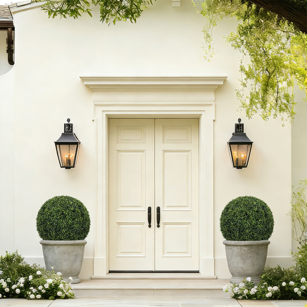 Artificial Topiary Ball Set of 2 | Faux Boxwood Outdoor Spheres, Garden & Porch Décor – 18.5" or 22.4"