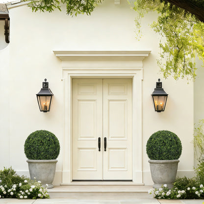 Artificial Topiary Ball Set of 2 | Faux Boxwood Outdoor Spheres, Garden & Porch Décor – 18.5" or 22.4"