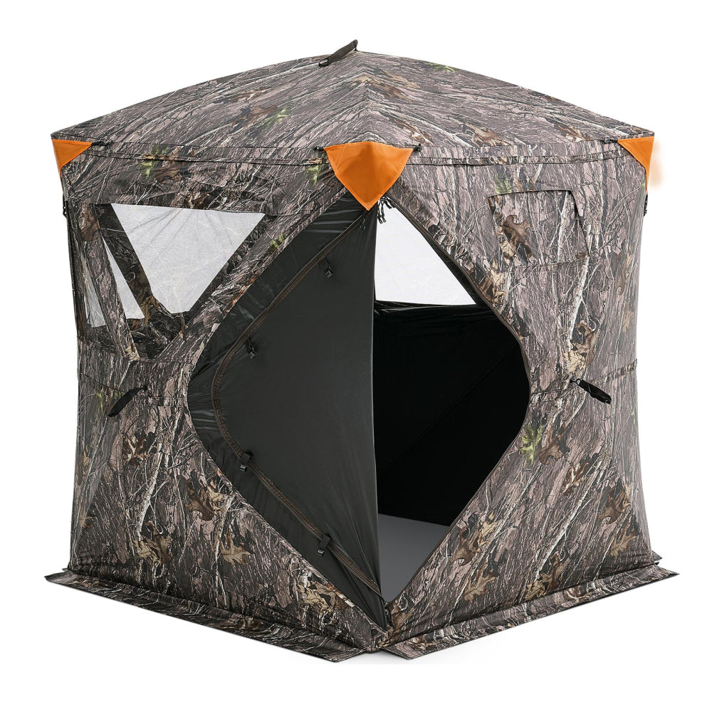270° See-Through Hunting Blind | 1–2 Person Pop-Up Ground Blind for Deer & Turkey with Carry Bag