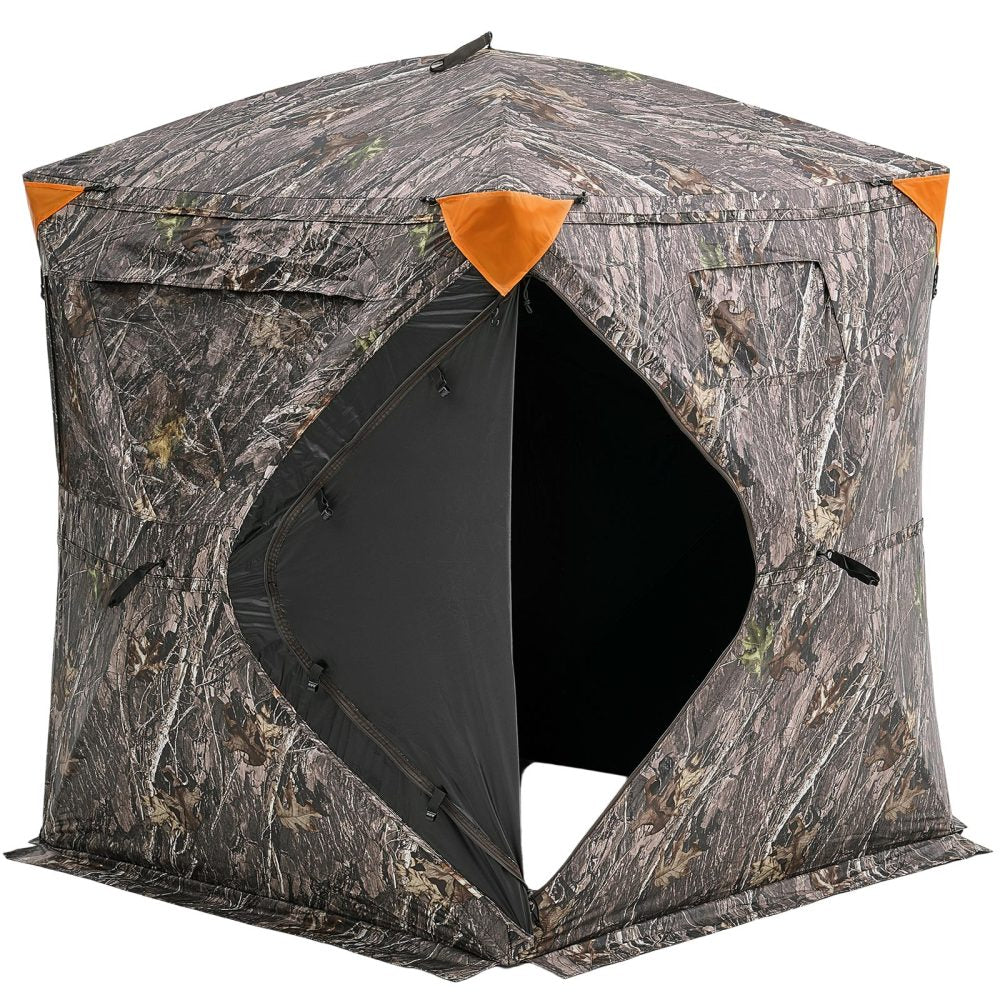 270° See-Through Hunting Blind | 1–2 Person Pop-Up Ground Blind for Deer & Turkey with Carry Bag