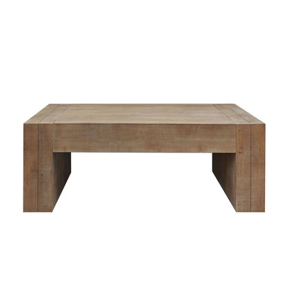 Rustic Farmhouse Coffee Table | 49" Rectangular Living Room Center Table with Distressed Wood Finish