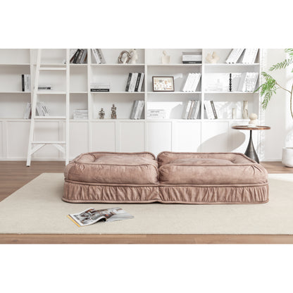 Oversized Velvet Floor Sofa Bed – 5 Adjustable Positions, Massage Pillow, 350 lb Capacity