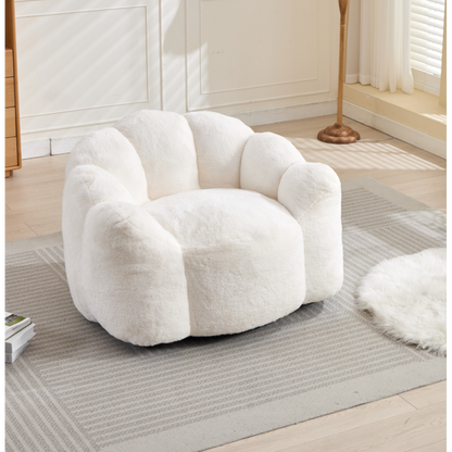 Lotus Bean Bag Sofa Chair | No-Assembly Memory Foam Lounger with Pull Ring & Anti-Fouling Fabric — 6 Colors