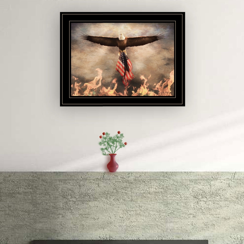 "Blaze of Glory" Framed Wall Art by Lori Deiter | Bold Nature Print, Black Frame