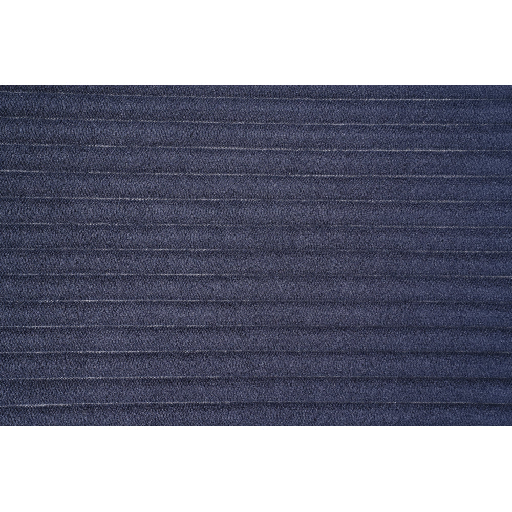 3-in-1 Floor Sofa Bed for Humans & Pets | No-Assembly Corduroy Lounger with Memory Foam & Pillow — Dark Blue