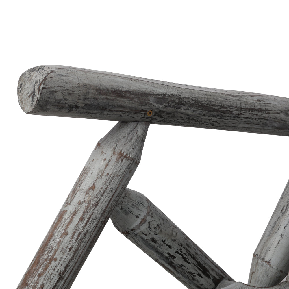 Fir Wood Porch Rocking Chair | Ergonomic High-Back Outdoor Rocker with 330 lb Capacity — Light Gray