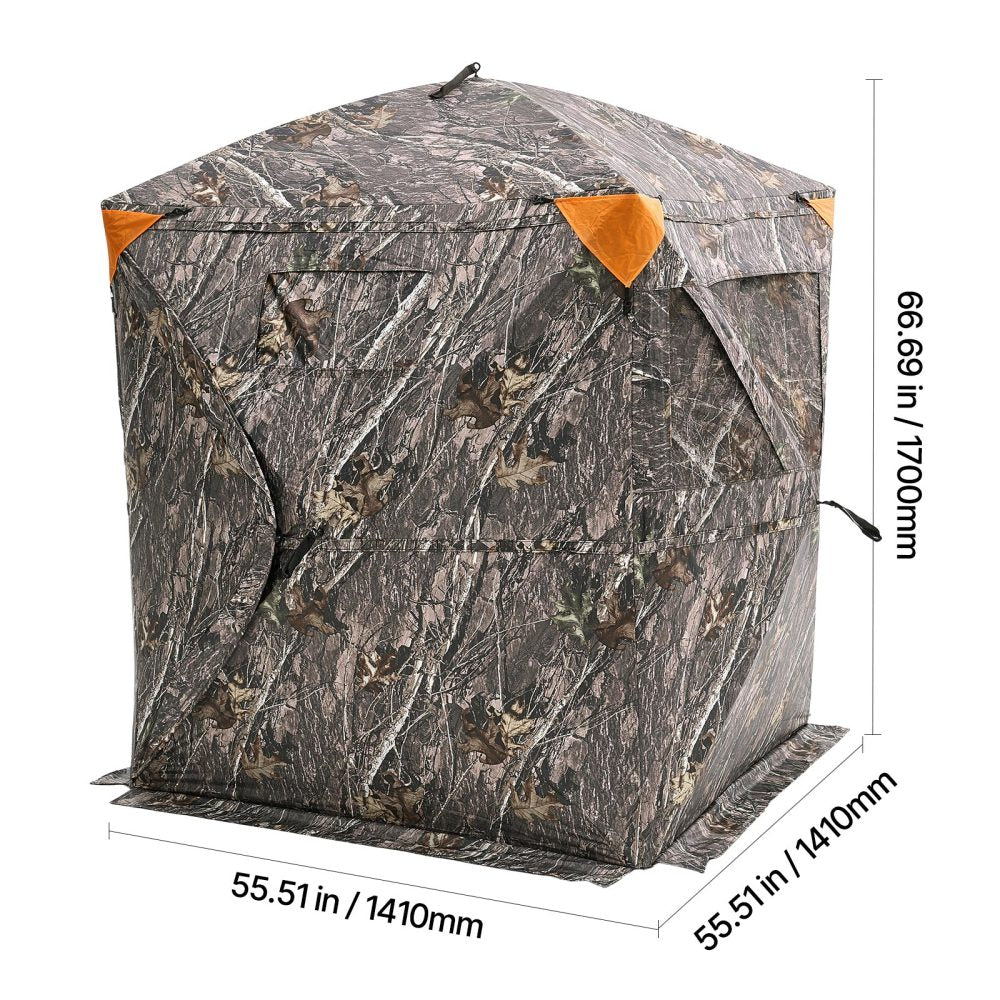 270° See-Through Hunting Blind | 1–2 Person Pop-Up Ground Blind for Deer & Turkey with Carry Bag