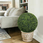 Artificial Topiary Ball Set of 2 | Faux Boxwood Outdoor Spheres, Garden & Porch Décor – 18.5" or 22.4"